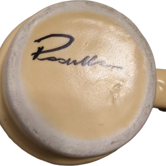 Vintage Rodolfo Padilla stoneware drip paint coffee mug set of 3 - Picture 5 of 5